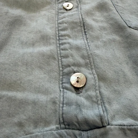 Show Me Your Mumu Horton Shore Romper Womens S Light Blue Relaxed Beach Chambray - Picture 3 of 8